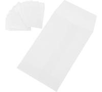 Healvian 100pcs White Blank Small Envelopes for Money Cash Saving Challenge Budget Coin Envelopes Seed Storage Bags for Office and Home Use