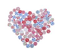 Healvian 100pcs Wooden Buttons 15mm Round 2 Hole Design Easy to Sew Decorative Craft Buttons for Fabrics and Clothes Suitable for Crafting and Holiday Items