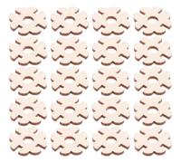 Healvian 100pcs Wooden Pom Pom Fasteners for Knitted Hats, Hollow Removable Buttons DIY Supply, Hat Making Accessories for Crochet and Knitting Craft Projects