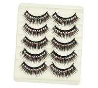 Healvian 10pairs Rhinestone Decorative Fake Eyelashes for Women Shiny Gems Performance Eyelash Extensions for Parties Stage Shows Easy to Use for Makeup Lovers