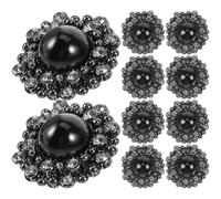 Healvian 10Pcs 20Mm Black Alloy Round Decorative Sewing Buttons for Coats Jackets Blazers, Replacement Flat Clothes Buttons for Craft and Apparel
