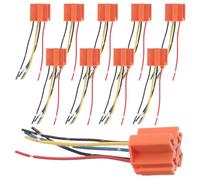 Healvian 10Pcs 5-Wire Automotive Relay Socket Harness Kit Heavy Duty Electrical Connector for Car Truck Boat Marine Applications