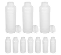 Healvian 10pcs 500ml Reagent Bottles with Tamper-evident Caps, Plastic Lab Chemical Sample Bottles, Wide Mouth Laboratory Containers for Liquid Storage and Dispensing