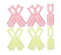 Healvian 10pcs Adjustable Plastic Nail Clips for Gel Nails with Secure Grip for Easy Polish Removal Soak Off Tool in Pink and Translucent Yellow