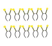 Healvian 10pcs Bee Antenna Headbands for Women Lightweight Comfortable Hair Bands with Animal Pompoms Stylish Costume Accessories for Halloween Party Favors