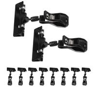 Healvian 10Pcs Black Plastic Double-Sided Swivel Sign Clips for Shelf Edge Price Display, Rotatable Merchandise Sign Holders for Supermarket, Store, Retail Basket and Warehouse Rack Use
