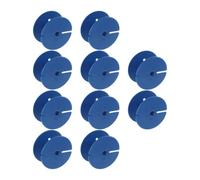 Healvian 10pcs Blue Abs Speaker Bobbin for DIY Audio Projects, round Inductor Winding Coil Former Smooth Burrfree Finish, Minimizes Loose Wire Loops and Prevents Enamel Wire Abrasion