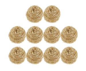 Healvian 10pcs Brass Solder Tip Cleaner Cleaning Wire Ball for Soldering Iron Tips Remove Oxides Enable Clean Precise Soldering Golden Colour 20g Weight