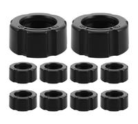 Healvian 10pcs Car Mount Screw-on Nut Fastening Ring Car Accessory Plastic Secure Phone Holder Prevents Movement for Front and Rear Seats Black