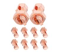 Healvian 10pcs Copper Split Bolt Connector Tj-10 High Conductivity Ground Wire Clamp with Enhanced Safety for Electrical Grounding and Wire Splicing Applications