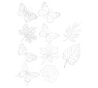 Healvian 10Pcs Cyanotype Paper Cuttings DIY Crafts Supplies Potassium Template, Cyanotype Sensitizer Liquid Printing Material Kit for Sun Print Art Projects