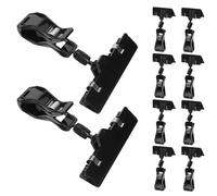 Healvian 10pcs Double Sided Sign Clips Holders Plastic Store Sign Clips Rotatable Label Holders for Shelf Display Retail Rack Baskets