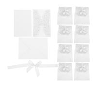 Healvian 10PCS European Style Wedding Invitation Cards Set, White Cut Butterfly Floral Design with Envelopes for Bridal Shower, Wedding Reception, and Festival Invitations