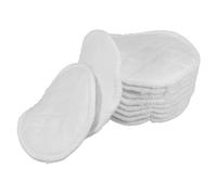 Healvian 10PCS Extra Reusable Nursing Pads Soft Cotton Washable Nipple Covers for Breastfeeding Leakproof Protection for Pregnant Women Elegant White Design for Maximum Comfort