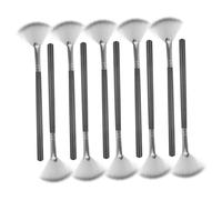 Healvian 10pcs Fan-shaped Makeup Brushes Soft Blush Foundation Applicators for Precise Highlighter and Acid Essence Application Comfortable Grip Cosmetic Brush