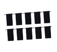 Healvian 10pcs Flocking Drawstring Watch Storage Bags Multi Functional Jewelry Pouches Reusable Soft Organizer for Daily Use