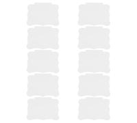 Healvian 10pcs Hanging Price Tag Clips White Matte Metal Texture Label Holders Rewritable Removable Sign Labels for Supermarket Display and Pantry Organization