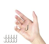 Healvian 10pcs High-Carbon Steel Fishing Hooks Set for Spring Fishing Professional Bait Hooks for Carp and Catfish Silver Portable Tackle for Freshwater Anglers
