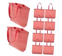 Healvian 10pcs Large Non Woven Tote Bags with Handles Reusable Grocery Bags for Chic Storage for Efficient Organization and Easy Carrying