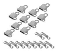 Healvian 10pcs Metal Pant Hooks and Bars Set Silver Sewing Fasteners for Waistband Closure Clothes Repair Sewing Accessories for Trousers and Jackets