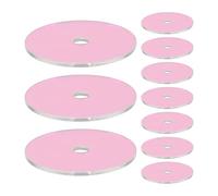 Healvian 10Pcs Mini Vinyl Record Keychain Pendants, Plastic Music Charms | Compact Retro Style for Bags, Party Decorations, Office Desks, Music Lovers and Collectors