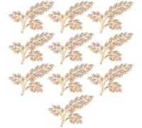 Healvian 10pcs Miniature Leaf Charms Rhinestone Decorations Shiny Charms for Phone Case Accessories DIY Hair Pin Making Craft Supplies