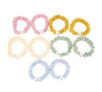 Healvian 10pcs Multi-color Hair Bands Elegant Scrunchy Holders for Stylish Hair Comfortable Elastic for Parties Everyday Use for Girls Women