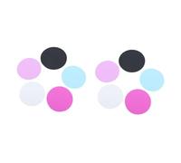 Healvian 10pcs Nail Art Silicone Mixing Palette Paint Tray for Blending Colors Easy to Clean and Store Includes Black Rose Red for Professionals and Enthusiasts