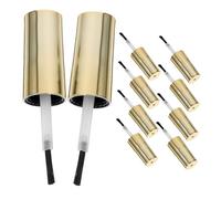 Healvian 10pcs Nail Polish Bottle Caps Replacement Caps Small Gel Polish Bottle Brush for Nail and Gel