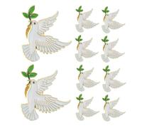 Healvian 10pcs Peace Dove Brooch Pins Lightweight Elegant Animal Badge with Olive Branch Symbolic for Women Vintage Style Accessories Casual Gatherings and Business Meetings