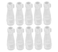 Healvian 10pcs Plastic Makeup Brush Holder Lid Travel Brush Holder Bubbles Protect Bristles from Getting Crushed