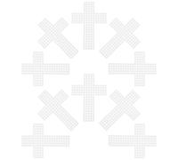 Healvian 10Pcs Plastic Mesh Grid Sheets 7.8X5.5Cm Cross Stitch Embroidery Canvas for DIY Needlework Yarn Crafting Accessories, Plastic Canvas for Fine Mesh Craft Projects