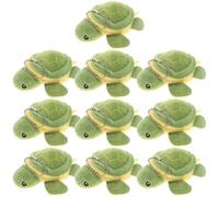 Healvian 10pcs Plush Mini Turtle Keychain Set, Soft Stuffed Turtle Pendant Backpack Hanging Ornament, Cute Cartoon Animal Decoration for Bags and Random Style