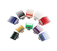 Healvian 10pcs Professional Hair Clipper Guards Set Multifunction Stainless Steel Cutting Guides for Grooming Replacement Attachments for Trimmer Barber Supplies Vibrant Colors