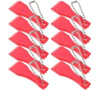 Healvian 10pcs Red Plastic Lottery Scratcher Tools, Ticket Scraping Scraper Set Keychain, Suitable for Scratch Off Cards and Lottery Tickets in Arts and Crafts