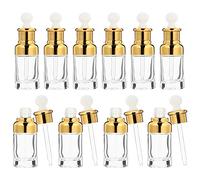 Healvian 10pcs Refillable Glass Dropper Bottles Durable Empty Containers for Essential Oils DIY Crafts and Scientific Experiments Leak Design for Home Use