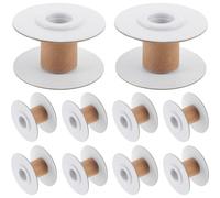 Healvian 10pcs Removable Paper Thread Spools Bobbins Set, Practical Weaving Bobbins for Sewing and Embroidery, Home Craft Yarn Storage Spools for Thread Winding and DIY