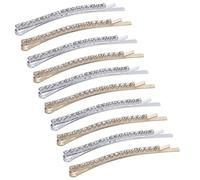 Healvian 10pcs Rhinestones Hairpins for Women and Shiny Bobby Pins Hair Accessories for Wedding Daily Use and Elegant Hair Clips with Sparkling Crystal Decoration