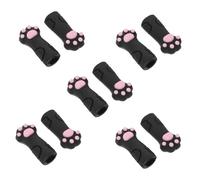 Healvian 10pcs Silicone Cuticle Scissors Caps Cat Paw Shape Pedicure Nipper Covers Protective Sleeves for Manicure Tweezers Nail Tool Storage Travel Use