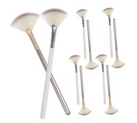 Healvian 10pcs Small Fan Blending Brush for Facial Highlighter Blush Eyeshadow Loose Powder Application