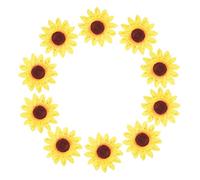 Healvian 10pcs Sunflower Hair Clips for Girls Flower Hair Barrettes Non-deformable Alligator Clamps for Parties Daily Wear Various Occasions