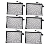 Healvian 10Pcs Transparent Mesh Zipper Bags Lightweight Travel Storage Organizer Pencil Pouch Makeup Cosmetic Toiletry Holders for Students and Family
