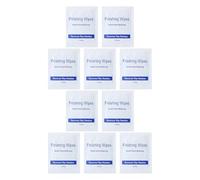 Healvian 10pcs Wax Remover Wipes, Post Wax Residue Remover, Individually Wrapped White Non-woven Fabric Wipes with Glycerin for Skin and Body, after Waxing, Portable On-the-go Use
