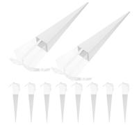 Healvian 10pcs White Paper Flower Boxes for Arrangements and Bouquet Box with Bow for Graduation Period and Store Small Accessories