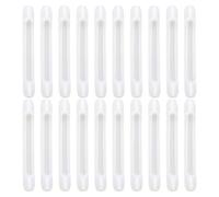 Healvian 12 Pairs Silicone Eyeglass Ear Grips for Sunglasses and Eyeglasses, Stable Material with Comfortable Fit, White Silicone Ear Sleeves for Outdoor and Daily Activities, Hole Width
