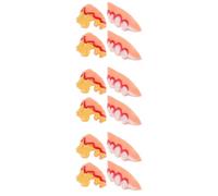 Healvian 12 Pcs Funny Fake Teeth Set for Halloween Party Cosplay Costume Props Ugly Dentures for Masquerade and Stage Performances Safe and Easy to Clean for Spooky Atmosphere