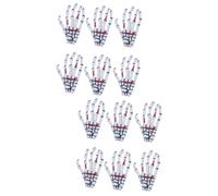 Healvian 12 PCS Halloween Skeleton Claw Hair Clips for Handmade Zombie Punk Skull Hairpins with White Bloody Style Gothic Horror Bobby Pins Hair Accessories Set