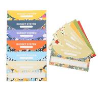 Healvian 12 Sets Cash Budget Envelopes with Blinder Budget Sheets, Money Envelop Cards for Expense Tracking, Small Fresh Style Cash Envelop Wallet Set for Personal Finance Management