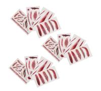Healvian 12 Sheets Halloween Tattoo Stickers with Realistic Bloody Wounds and Fake Scar Designs, Easy to Use Water Transfer Paper Temporary Tattoos for Halloween Makeup and Zombie Costume