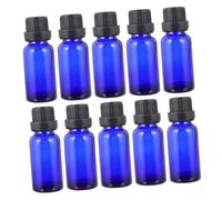 Healvian 12pcs 10ml Blue Glass Essential Oil Empty Bottles with Dropper Cap and Inner Plug Portable Travel Sub Bottles for Aromatherapy and Sample Storage